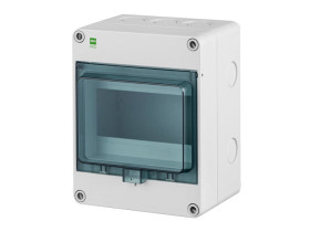Rozdzielnica hermetyczna natynkowa 10 modułowa 1x8+2M drzwi transparentne IP65 HERMETICA RN 2203-01 ELEKTRO-PLAST NASIELSK