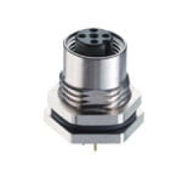 Złącze panelowe złącze żeńskie M12 do montażu tylnego, 4-pinowe kodowanie D złącza drukowane gwint PG 9 0986 EFC 152