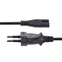 StarTech.com Przewód zasilający złącze A: CEE 7/16, Prosty złącze B: IEC C7, Prosty 1 m 250V ac Czarny Polichlorek