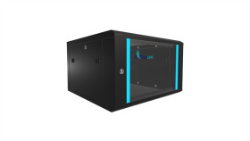 Szafa Rack Montowana Na Ścianie Extralink 6U 600X600 Czarna
