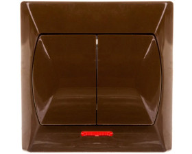 AKCENT Łącznik świecznikowy z podświetleniem brązowy ŁP-2AS/24