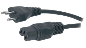Przewód zasilający Feller C15M+1309 3 Core 2 m Polichlorek winylu Sheath Czarny 15.8 mm OD, 250 V