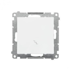 Simon 55 Łącznik schodowy (moduł) 10 AX, 250 V~, szybkozłącza Biały mat TW6.01/111