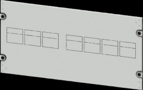 Aperture, rectangular, sheet steel, (W x H x D) 800 x 350 x 10 mm, light gray, 8PQ2035-8BA20