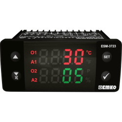 Emko ESM-3723.5.6.6.0.1 Temperature Controller Dual Display PID 5A Relay