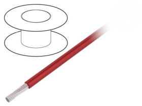 3053-RD001 Przewód na rolce 305m linka Cu 20AWG PVC czerwony 300V