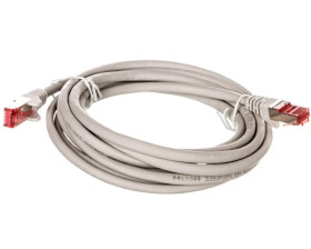 Kabel krosowy patchcord S/FTP (PiMF) kat.6 LSZH szary 3m 50888
