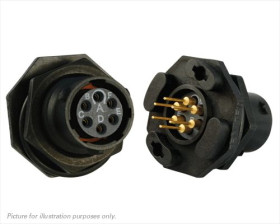 Złącze wielostykowe przemysłowe 6-pinowe, panelowe Souriau Sunbank by Eaton