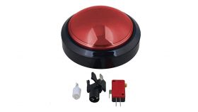 Duży podświetlany przycisk w kolorze czerwonym