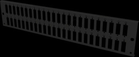 VSB2HE-FP-SW-48SC-D Front panel, 48x SC Duplex / LC Quad, 2 U, vertical, black