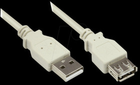 2511-06 USB 2.0 male A > female A, 0,6m