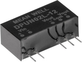 MW Mean Well DPUN02L-15 Przetwornica DC/DC +15 V/DC, -15 V/DC 67 mA 2 W Ilość wyjść: 2 x Content 1 szt.