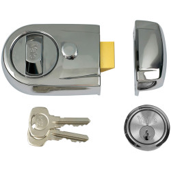 Yale Locks Y3 Nightlatch Modern 60mm Backset Polished Chrome Finish Visi