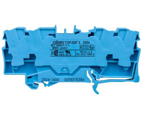 Złączka szynowa 4-przewodowa 4mm2 niebieska 2004-1404 TOPJOBS