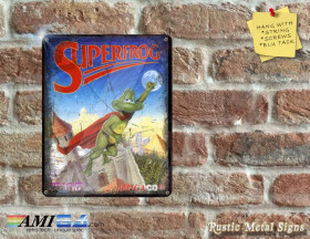 Superfrog Box Artwork from the Original Amiga Game - Metal Sign