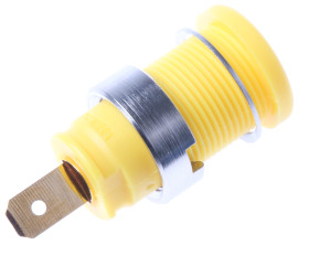 Gniazdo bananowe Żeński Wypustka typ Gniazdo bananowe Żółty 25A Hirschmann Test & Measurement rozmiar 4 mm