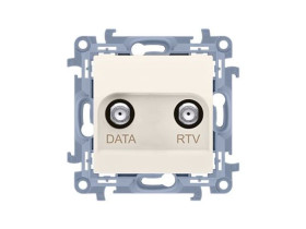 SIMON 10 Gniazdo antenowe końcowe RTV-DATA (moduł) 1x wejście: 5...1000 MHz krem CAD1.01/41 KONTAKT SIMON