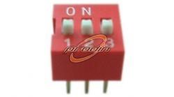 DIP-SWITCH 3-BIEGOWY CZERWONY