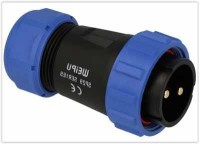 SPP2910-2WW Wtyk 2 pin na kabel (13-16mm) okrągły, zakręcany, wodoodporny - gwint wewnętrzny (50A)