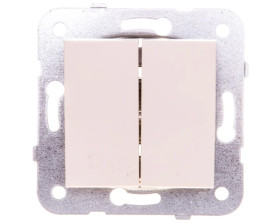 Karre Łącznik Świecznikowy 2-Grupowy, Kolor Krem / 90963702