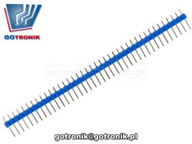 Listwa kołkowa 1x40pin raster 2,54mm niebieska