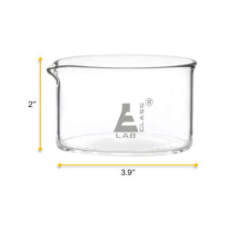 EISCO CH0066A Crystallizing Dish, 300ml - Flat Bottom, with Spout