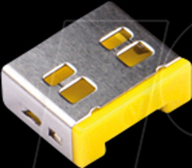 UL03P1YL Port Schloss, USB Typ A, 10 Stück, gelb