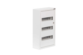 Rozdzielnica modułowa 3x12 natynkowa IP31 z szybą i zamkiem 3-229 RAL 9003 NRP 36 ZSZ 3-229