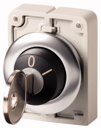 Przełącznik obrotowy kluczykowy 2-pozycyjny wycięcie: 30mm Zatrzask IP66 Eaton przycisków: 1