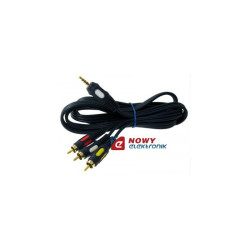 Kabel Jack 3,5 4-Pol.-3xRCA 5m Łezka VITALCO