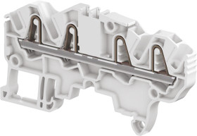 Blok zacisków przelotowych Entrelec poziomy: PojedynczyZacisk sprężynowy ZS95 raster: 5.2mm 24A 1 kV AC