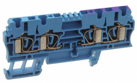 Blok zacisków przelotowych Weidmuller poziomy: Pojedynczy 30 → 12AWGZacisk Z raster: 5.1mm 24A 800 V