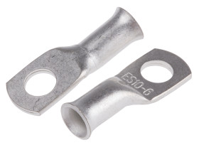 Zacisk oczkowy rozmiar przewodu 10mm² Ø 6mm nieizolowany średnica wew 4.5mm Naturalny RS PRO