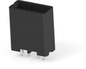 Pin header, 2 pole, pitch 5.08 mm, straight, black, 2-917337-3