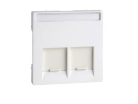 MERTEN SYSTEM M Płytka czołowa podwójna do złącza RJ45 Schneider Electric biały active MTN469925 SCHNEIDER ELECTRIC