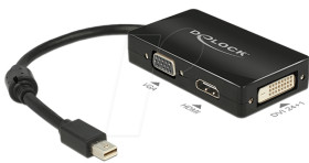 62631 miniDP 1.1&gt;1x VGA+1x HDMI+1x DVI 24+1 black