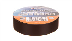 Taśma Izolacyjna 15Mm X 10M Pvc Brązowa F61517 /10Szt./