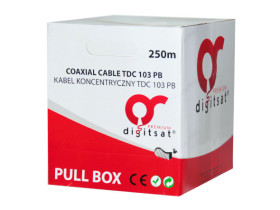 Przewód koncentryczny RG6U TDC103 DIGITSAT TRISHIELD Cu 250m