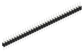 Pin header, 33 pole, pitch 2.54 mm, straight, black, 10040170