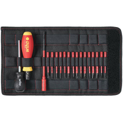 Wiha 36791 TorqueVario&#xAE;-S electric Screwdriver Set, 19 Piece