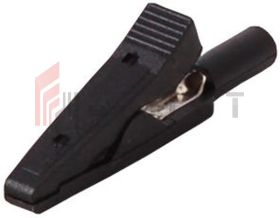 Krokodylek bezpieczny gniazdo 2mm KK187-BK 50V=/30V~ 10A