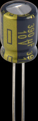 EEUFC1A391 Electrolytic capacitor, radial, 390 µF, 10 V, 105°C, low ESR, AE