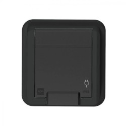 AQUANT 2K gniazdo podtynkowe pojedyncze z uziemieniem 2P+Z antracyt 5041-77