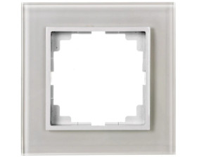 Sentia Ramka pojedyncza szklana biała 1471-62