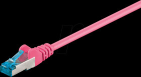 94144 Cat.6a S/FTP PiMF patch cable, CU, magenta, 15 m