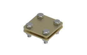 Złącze uniwersalne 2-elem. 60x60 bednarka-bednarka mosiądz 214.1 MS 21400110