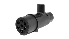 Wtyczka Naczepowa Typu N (Czarna) 7-Pin 24V Plastikowa Na Kabel Amio