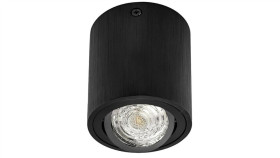 Oprawa Okrągła Florence Gu10 Czarna Szczotkowana Sufitowa Natynkowa