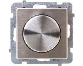 SONATA Ściemniacz przyciskowo-obrotowy /żarowy i halogenowy/ stal inox ŁP-8RM/m/37