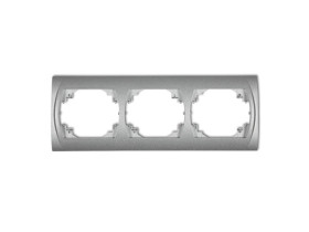 LOGO Ramka pozioma 3 potrójna srebrny metalik 7LRH-3 KARLIK